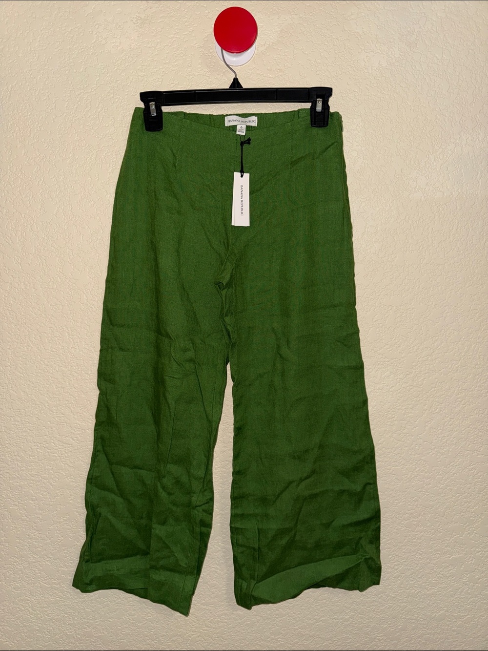 Banana Republic Green Cropped Wide-Leg Pants